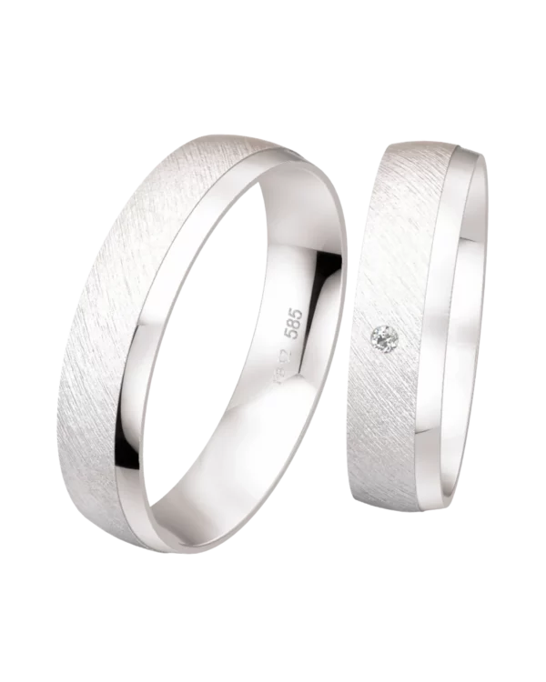 Alliance Breuning Classic or blanc 585 diamant 5 mm