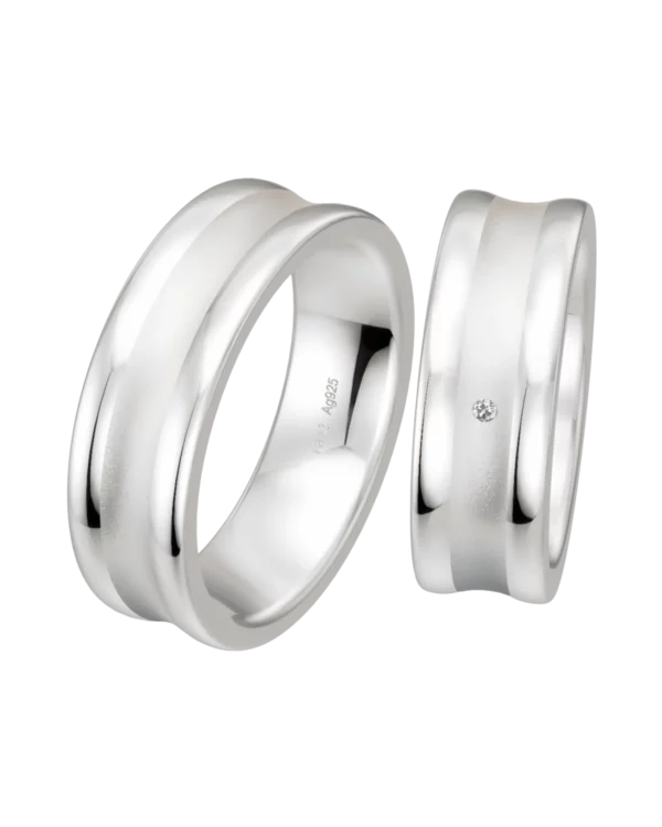 Alliance Breuning Silver With Diamonds argent 925 diamant 7.5 mm