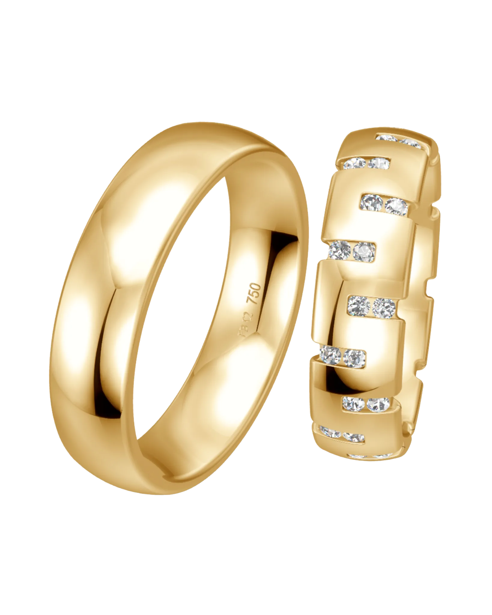 Alliance Breuning Luxury or miel 585 diamants 6 mm