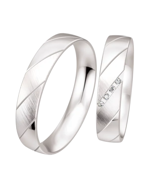 Alliance Breuning Diamond Line or blanc 585 diamant 4.5 mm