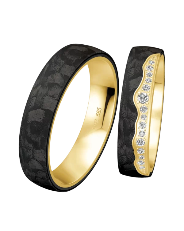 Alliance Breuning Carbon or jaune 585 diamant 5 mm