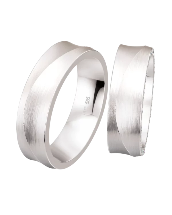 Alliance Breuning Luxury or blanc 585 diamants 6.5 mm