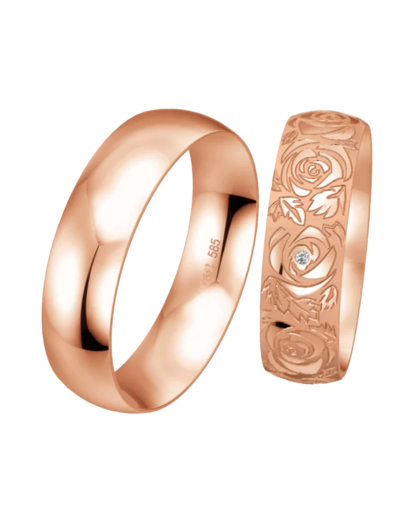 Alliance Breuning Flower or rouge 585 diamant 6 mm