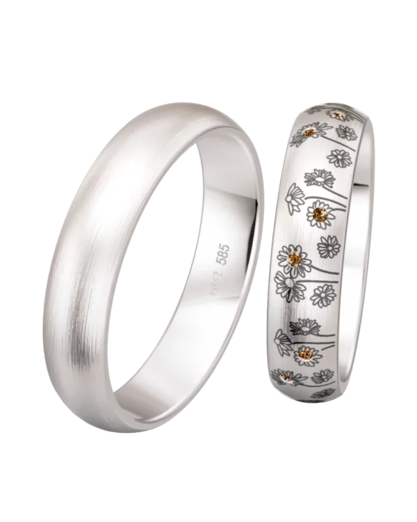 Alliance Breuning Flower or blanc 585 diamants 5 mm