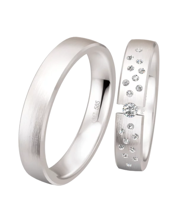 Alliance Breuning Tension or blanc 585 diamants 4.5 mm