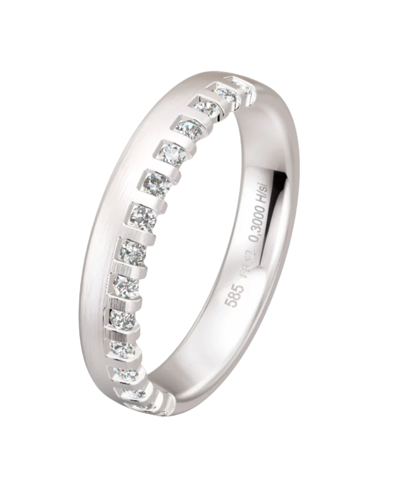 4985843 Mémoire Breuning or blanc 585 diamant 4 mm