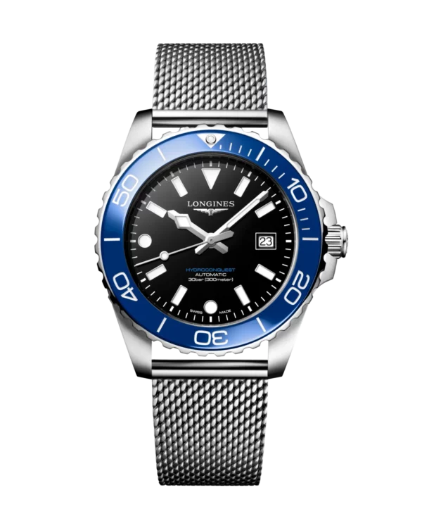 Longines HydroConquest 42mm - Bracelet maille milanaise Bleu