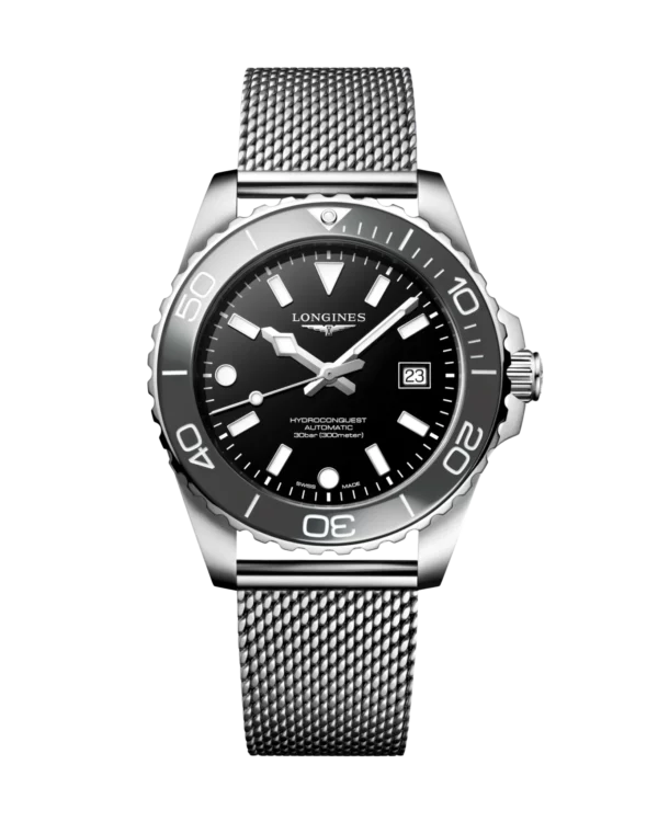 Longines HydroConquest 42mm - Bracelet maille milanaise Noir