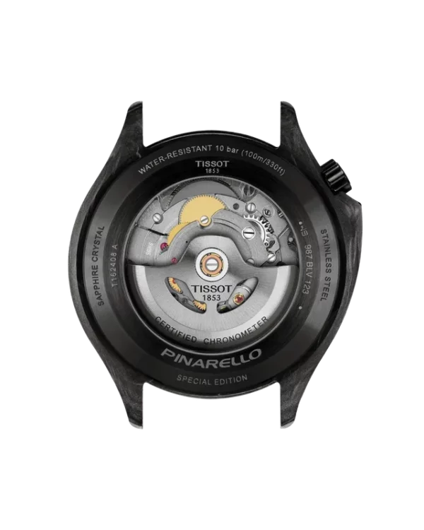 Fond transparent mouvement automatique Tissot Pinarello