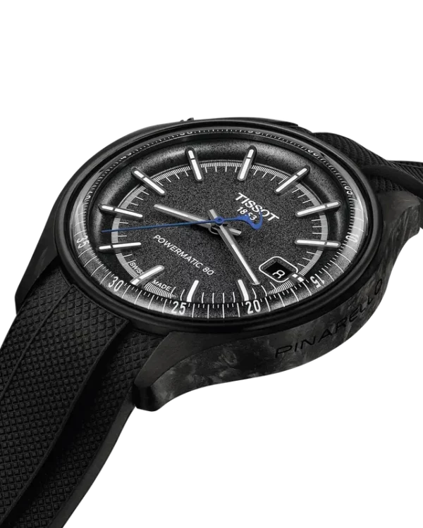Montre Tissot Pinarello cadran noir vue de face