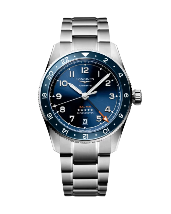Longines Spirit Zulu Time 39mm Bleu
