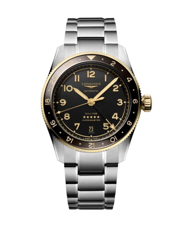 Longines Spirit Zulu Time 39mm Black Dorée