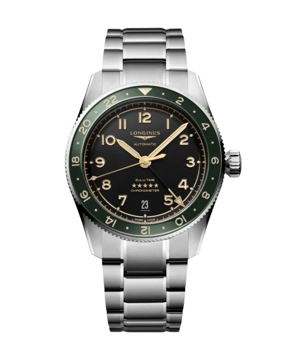 Longines Spirit Zulu Time 39mm Black Vert