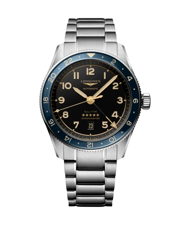 Longines Spirit Zulu Time 42mm Black Bleu