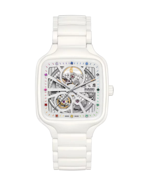 Rado True Square Automatic Open Heart Diamonds Argent