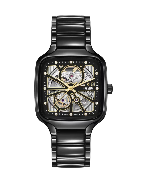 Rado True Square Automatic Open Heart Diamonds Noir