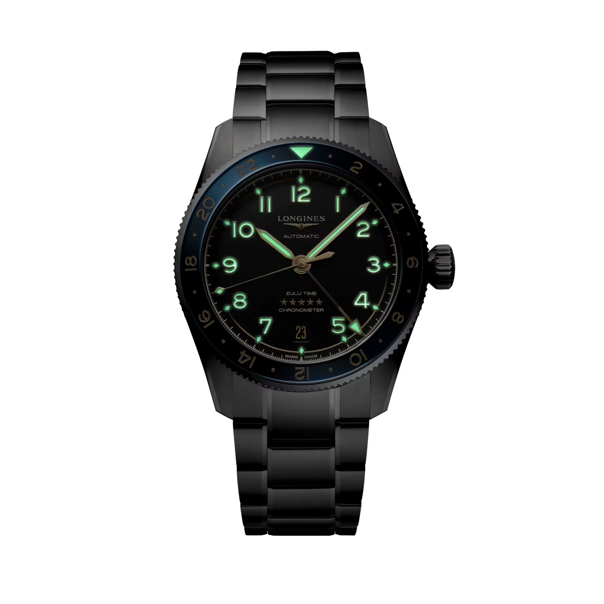 Longines Spirit Zulu Time 39mm Black – Image 5