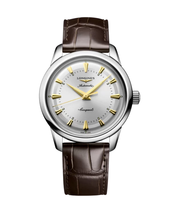 Longines Conquest Heritage 38mm Argent cuir