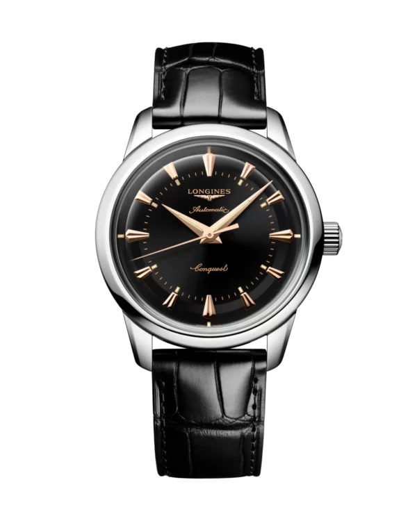Longines Conquest Heritage 38mm Noir cuir