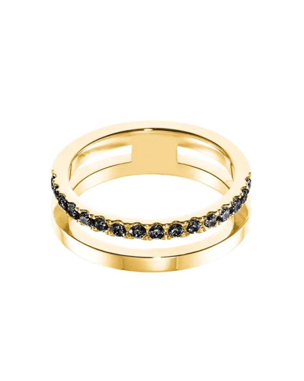 Eternal Unity Ring Gold-Schwarz – COEUR DE LION
