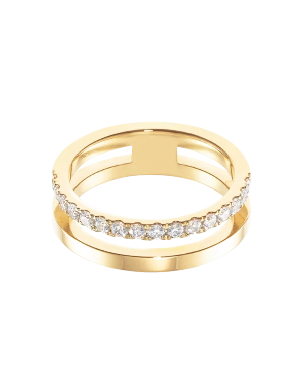 Ewiger Einheitsring Gold-Kristall - COEUR DE LION