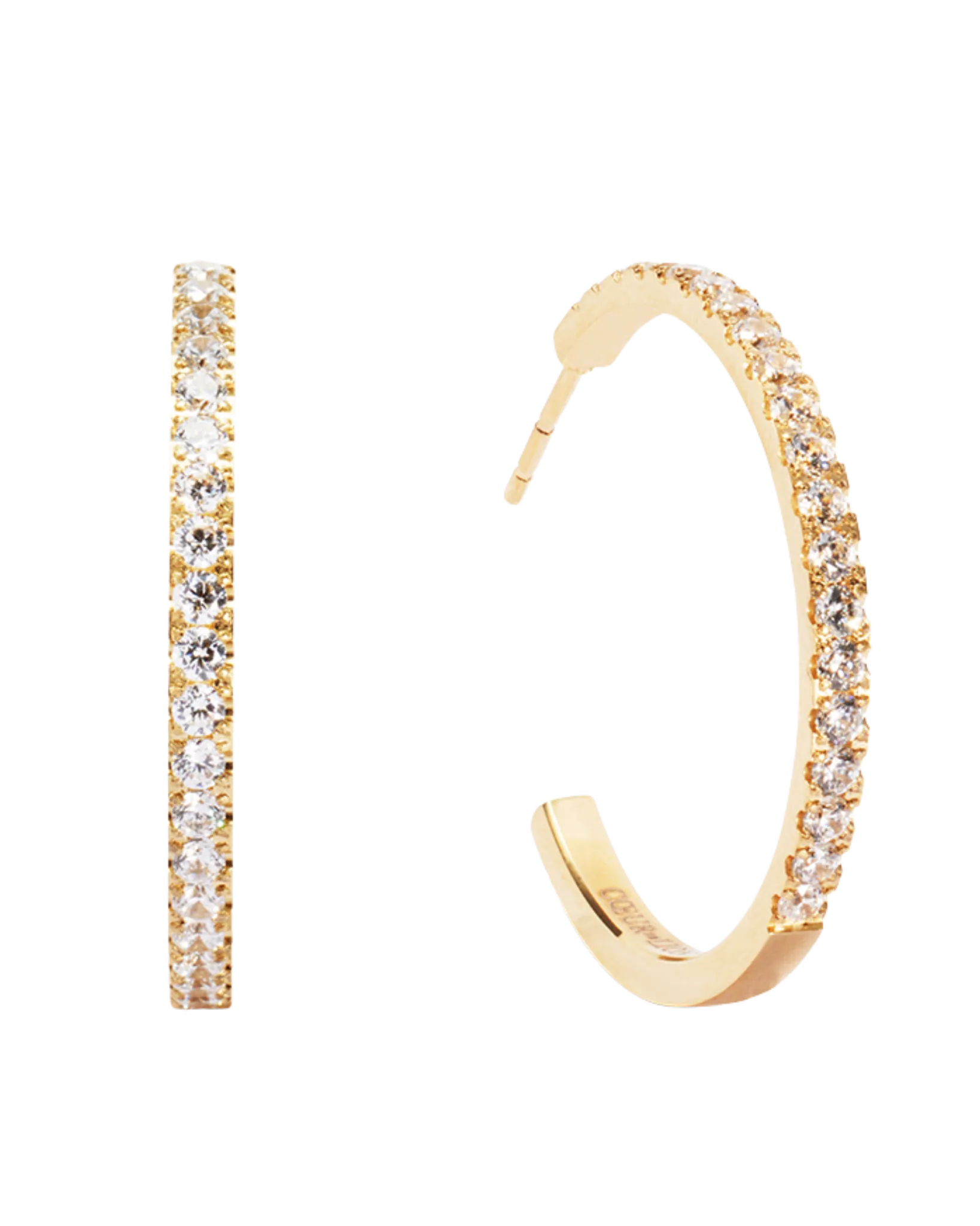 Eternal Love Hoop big gold-crystal COEUR DE LION