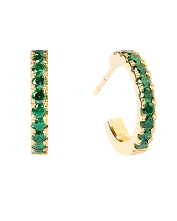 Eternal Love Hoop mini gold-green COEUR DE LION