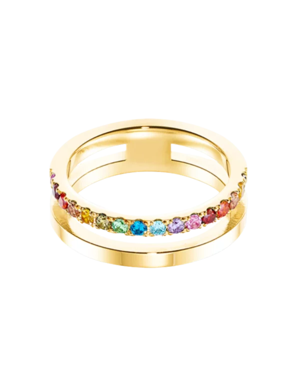 Eternal Unity Ring Gold-Rainbow COEUR DE LION