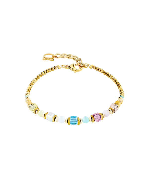 Bracelet cube aura pastel gold