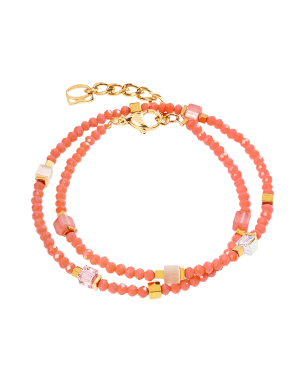 Bracelet Joyful Colours Flex orange et doré COEUR DE LION