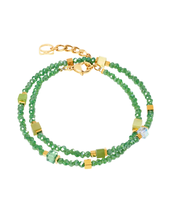 Bracelet Joyful Colours Flex vert et doré COEUR DE LION