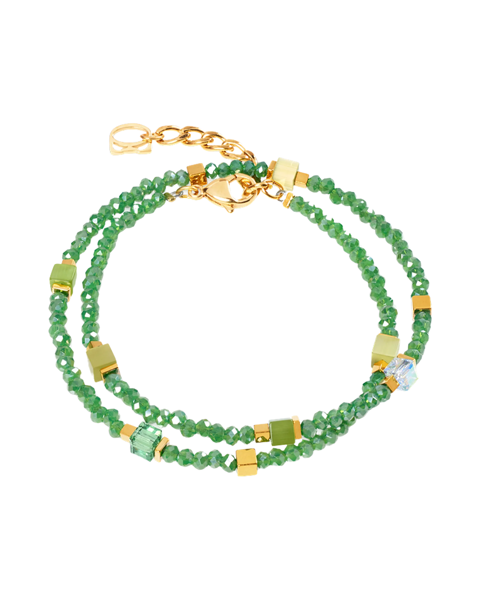 Bracelet Joyful Colours Flex vert et doré COEUR DE LION