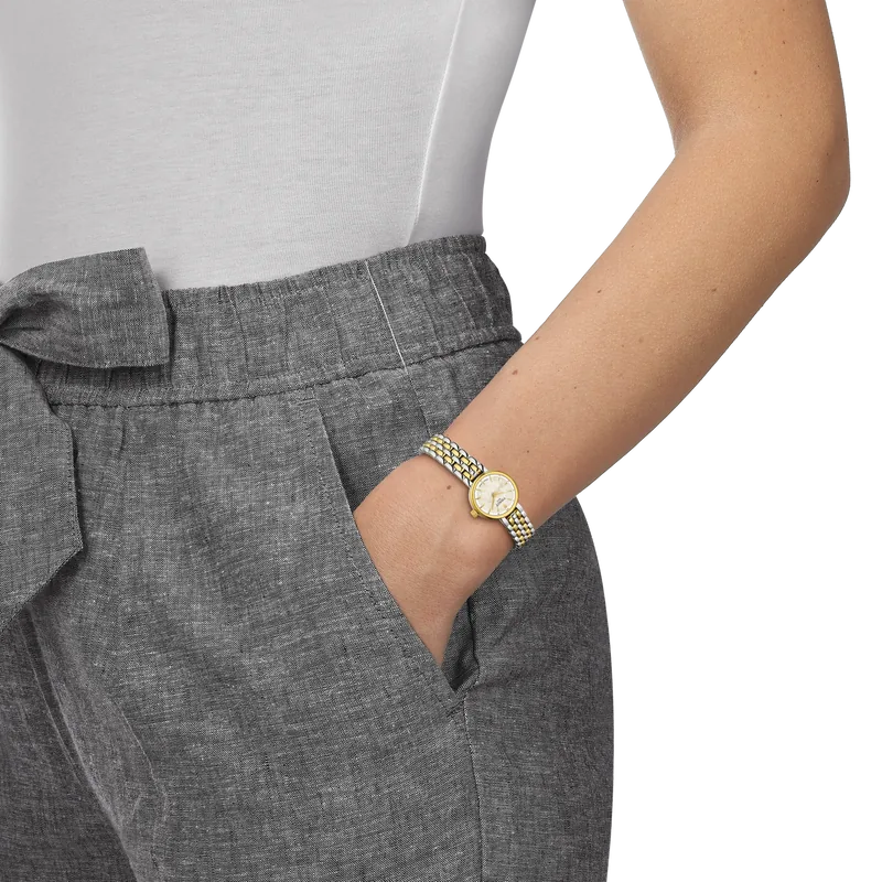two-tone yellow gold steel